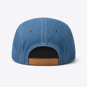 Wholesale Custom Logo Faux Suede 6-Panel Breathable Waterproof Denim Unisex Adjustable Flat Embroidered Luxury <b>Vintage</b> <b>Cap</b> - Product Image 5