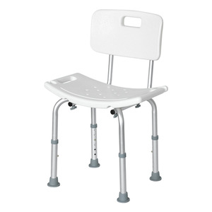 Qinda Shower <b>Stool</b> With Backrest <b>Adjustable</b> <b>Height</b> Bathroom Safety Equipment For Elderly And Pregnant Women - Product Image 1