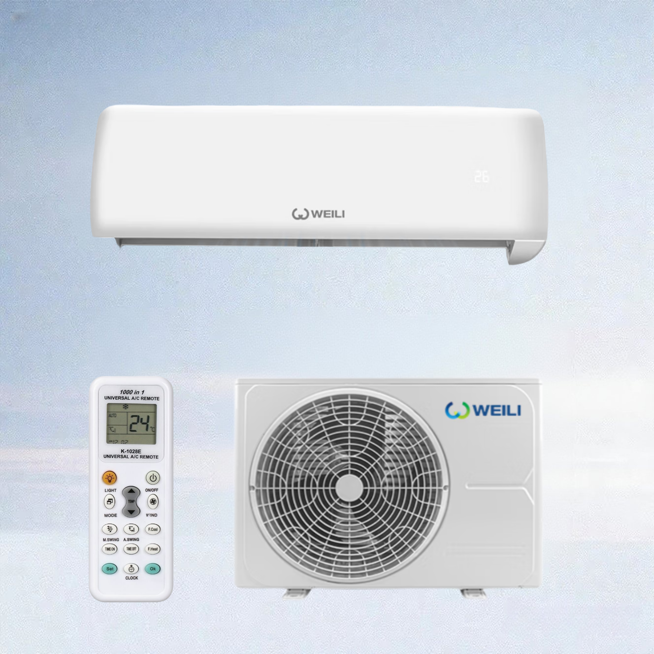 Weili 12000btu (1.5hp) бытовой Электрический Сплит-кондиционер R32 с фиксированной частотой охлаждения просто круто