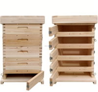 Verstärktes Fünfschichtiges Bienenstock-Set aus Getrocknetem Fichtenholz für Honigbienen in einer Imkerei-Box mit Wachsschmelzgrund