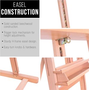 Mới nhất sồi sàn gỗ Giá vẽ beechwood chủ tầng đứng cho hiển thị bức tranh, chân dung - Product Image 3