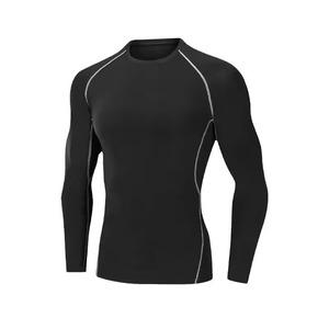 Camisetas deportivas <span class=keywords><strong>de</strong></span> compresión con logotipo personalizado <span class=keywords><strong>de</strong></span> alta calidad, transpirables, <span class=keywords><strong>de</strong></span> secado rápido, para hombre, <span class=keywords><strong>de</strong></span> manga corta, para correr. - Product Image 2