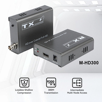 Extenseur HDMI sur câble coaxial, portée maximale 300 m, 1080p, HDCP1.2, transmission audio-vidéo sans perte, kit d'extension coaxiale AV