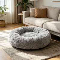 Designer Luxus Rundes Donut-Haustierbett Flauschiges Langhaar-Katzen- und Hundebett Abnehmbar Waschbar Tragbare Haustier-Sofamatte Großhandel