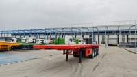 Semi-remorque plateau porte-conteneurs 40 pieds pour transport d'équipements en acier, avec pneus 12R22.5, pour 2/3/4 essieux – Meilleures ventes