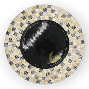 Placas de exhibición decorativas de nácar, platos de comedor con cargador para fiesta, manteles individuales de decoración de estilo moderno PARA CENA - Product Image 6