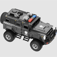 Coche de Juguete RC de Gran Tamaño para Niños, 73 cm, Escala 1:6, Modelo de Coche de Seguridad Pública de Plástico, Simulación, 6 Ruedas, Todoterreno