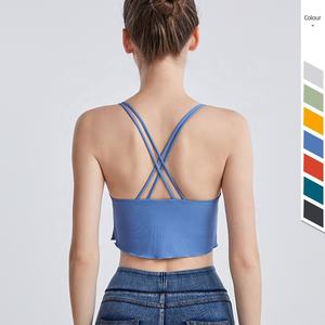 Para <span class=keywords><strong>Amazon</strong></span>, superventas, camisetas sin mangas para gimnasio para <span class=keywords><strong>mujer</strong></span>, chaleco deportivo básico <span class=keywords><strong>de</strong></span> secado rápido para Yoga, logotipo personalizado, tela <span class=keywords><strong>de</strong></span> punto <span class=keywords><strong>de</strong></span> alta calidad transpirable - Product Image 2