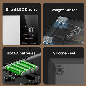 <span class=keywords><strong>Balance</strong></span> de Cuisine Électronique Intelligente Bluetooth de 5 kg Alimentée par Piles, Pèse-Aliments Numérique avec Calculateur Nutritionnel - Product Image 2
