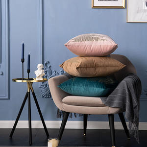 Funda De Almohada cuadrada de terciopelo con lunares geométricos a la moda, técnica tejida, decoración del hogar, funda de cojín en blanco de felpa - Product Image 2