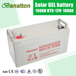 Banatton 12v 100ah <span class=keywords><strong>Batterie</strong></span> Au Plomb Solaire Rechargeable 12v <span class=keywords><strong>Batterie</strong></span> de GEL À Cycle Profond <span class=keywords><strong>Batterie</strong></span> D'inverseur - Product Image 2