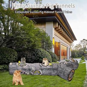 ZYZPET Tunnel pour chat pliable à 3 voies avec trous de surveillance, tunnels pour chats d'intérieur, jouet interactif labyrinthe pour chaton, chiot, <span class=keywords><strong>furet</strong></span>, cobaye - Product Image 6