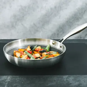 Quality honeycomb triply nonstick fry pan of cookware single handle pan for kitchen