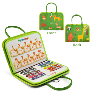 Tablero de actividades de fieltro sensorial Montessori para niños pequeños, juguete de aprendizaje preescolar, tablero ocupado de desarrollo educativo para la primera infancia - Product Image 4