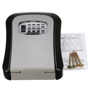 Aluminum Alloy Combination <b>Key</b> <b>Box</b> Mechanical Safe 13x10x5.5cm <b>Wall</b> <b>Mounted</b> For Home Use - Product Image 5