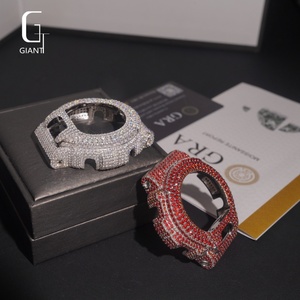 Caja de Reloj DW6900 con Incrustaciones de Diamantes Moissanite Color Granate, Bisel de Moda, Plata 925, VVS, Estilo Hip Hop para Hombre - Product Image 5