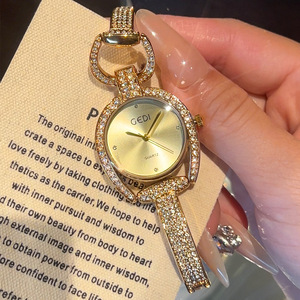 Reloj de pulsera de lujo para mujer con incrustaciones de diamantes en forma de gota, reloj de moda retro para mujer, reloj de cuarzo para mujer para banquetes - Product Image 3
