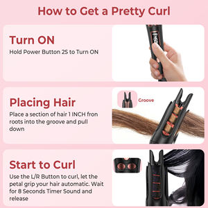 Rodillo rizado multifuncional, <span class=keywords><strong>cepillo</strong></span> redondo, <span class=keywords><strong>rizador</strong></span> <span class=keywords><strong>de</strong></span> pelo intercambiable, <span class=keywords><strong>rizador</strong></span> <span class=keywords><strong>de</strong></span> pelo eléctrico giratorio automático, juego <span class=keywords><strong>de</strong></span> plancha ondulada - Product Image 6