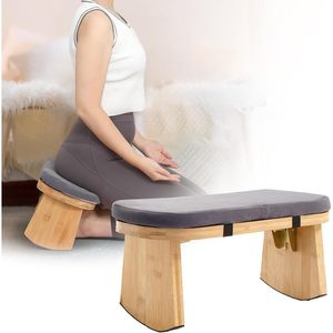 Wooden Yoga Meditation Stool Rectangular Modern Simple Design For Home Practice Unisex Use - Product Image 1