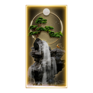 Arte de Pared con Tira de Luces LED de Paisaje de Flujo de Agua Moderno y Lujoso, Decoración de Pared Luminosa para Pasillo, Entrada y Hogar - Product Image 6