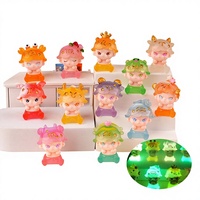 Boîte mystère en résine lumineuse à thème des douze constellations, accessoires de jeu tendance, vente en gros, figurines de bureau mignonnes