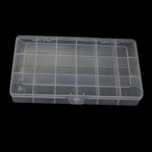 Plastic With Compartment Tray Jewelry Organizer Box For Earrings Storage Clear Plastic With 18 Small Compartment Tray