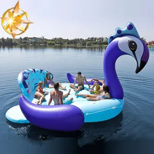 6 Của Người Dân Lớn Inflatable Con Công Hồ Bơi Nổi Đảo Nước Đảng Nổi Thủy Phi Cơ Vòng Bơi Đồ Chơi