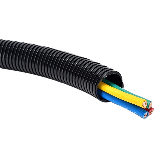 China PJ Flexible Corrugated Pipe Hose PA6 High Temperature Resistant CE Certified Electric Cable Protection Conduit