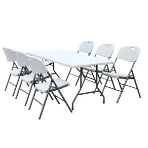 Wholesale Cheap <strong>Garden</strong> Wedding Banquet Furniture Set Plastic <strong>Folding</strong> Outdoor <strong>Tables</strong> for Events - Product Image 1