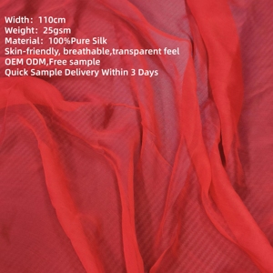 OEM ODM <span class=keywords><strong>tessuto</strong></span> leggero e traspirante crêpe georgette 100% puro <span class=keywords><strong>tessuto</strong></span> <span class=keywords><strong>di</strong></span> <span class=keywords><strong>seta</strong></span> crinkle chiffon per il vestito - Product Image 3