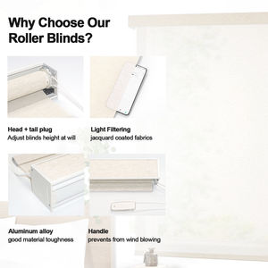 आधुनिक चिक प्राकृतिक रोलर अंधा बुनाई खिड़की अंधा कॉर्डलेस रोलर रंग - Product Image 4