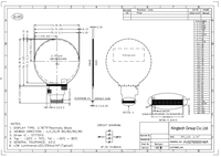 Module d'affichage LCD TFT rond IPS de 2,76 pouces 480x480, 250 nits, angle de vision complet, affichage circulaire avec une excellente visibilité