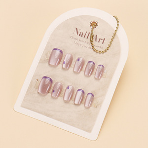 Handmade Wearable móng tay cao cấp Rhinestone bướm mèo lời khuyên mắt xiaohongshu hot-bán 30 miếng dán móng tay giả - Product Image 6