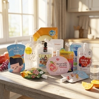 Sachet Doypack personnalisé multi-usages avec bec verseur pour l'emballage de liquides, gels et pâtes, vente en gros OEM