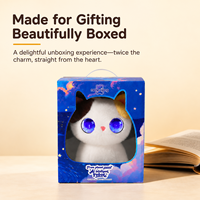 Giocattolo Interattivo AI a Forma di Gatto con Occhi LED Emozionali, Risposta al Tocco, Coda che Si Agita, Domande e Risposte Vocali, Educazione Precoce, Regalo per Bambini