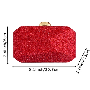 Bolso de Noche Elegante con Cristales y Diamantes para Mujer, Cartera Brillante para Boda, Bolso de Mano Estiloso para Cena Formal o Salida Nocturna - Product Image 6