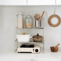Étagère de rangement superposée en acier inoxydable 304 pour casseroles, poêles, bols et vaisselle, pour l'intérieur des armoires de cuisine