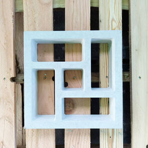 Blocs de béton blanc naturel de style classique, écran de jardin, carreaux de mur, briques perforées décoratives - Product Image 6