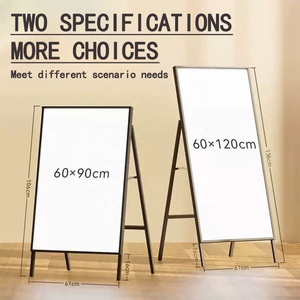 High-light floor-standing A-frame <b>LED</b> lightbox poster display stand shop entrance display stand foldable stand promotional <b>sign</b> - Product Image 6