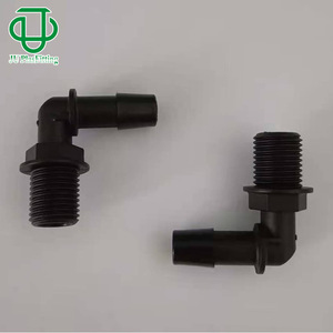 Conector de Manguera de Plástico Negro Roscado Jiyou, Conexión de Codo de Nylon 14-18NPSMx38ID - Product Image 3