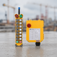 Control Remoto por Radio Industrial Impermeable IP65 de Doble Velocidad y 14 Botones Estilo Telecrane F24-14D para Grúa Puente