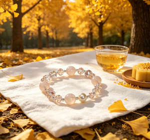 Pulsera Aurora <span class=keywords><strong>de</strong></span> Lujo Premium para Mujer, Inspirada en el Agua Burbujeante <span class=keywords><strong>de</strong></span> Durazno Vintage, con <span class=keywords><strong>Cristal</strong></span> <span class=keywords><strong>de</strong></span> Rosa Natural <span class=keywords><strong>de</strong></span> Madagascar y Cubo <span class=keywords><strong>de</strong></span> Azúcar - Product Image 2