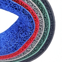 Tapis de sol en vinyle maillé robuste et lavable pour entrée, avec bobines en PVC et support en maille