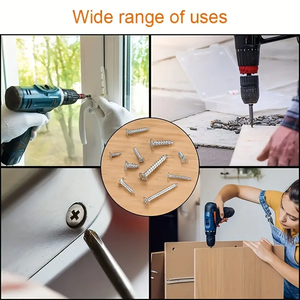 Vis autotaraudeuses en acier noir 4.8 8.8 10.9 12.9, tête fraisée plate à empreinte cruciforme Phillips, pour bois - Product Image 5