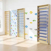 Mur d'escalade en bois éducatif pour enfants, filet d'escalade intérieur pour bébés, structure de rocher pour la maison, équipement de fitness pour l'intégration sensorielle