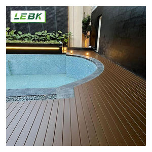 Échantillon gratuit Carreaux de terrasse modernes étanches 23MM en teck gaufré 3D durable et antidérapant WPC planches pour parc revêtement de <span class=keywords><strong>sol</strong></span> extérieur - Product Image 4