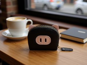 Portafoglio a Fisarmonica da Donna in Pelle PU con Chiusura a Zip, Design a Naso di Maiale, per Uso Quotidiano - Product Image 2