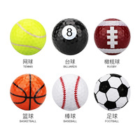 Lot de 6 balles de golf d'entraînement en Surlyn multicolores, deux pièces, durables et portables pour une utilisation en intérieur et en extérieur, haute durabilité, cadeau pour tous