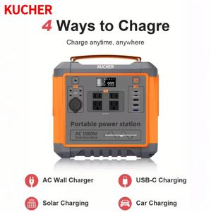 Estación de Energía KUCHER de 1000W, Gran Capacidad <span class=keywords><strong>716WH</strong></span>, Enchufe Estadounidense, Cargador para Diversas Aplicaciones con Controlador MPPT para Uso Doméstico y Familiar - Product Image 6