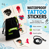 Autocollant de tatouage temporaire imprimé sur mesure, écologique, laminé, longue durée, facile à enlever, jetable, pour le corps, adultes et enfants, plage